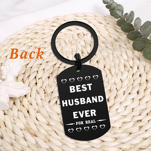 SOUSYOKYO Personalized Husband Valentines Day Anniversary Birthday Gifts from Wife - Best Husband Ever - Funny Love Keychain for Men Him Fathers Day Men Stuff in Saudi Arabia