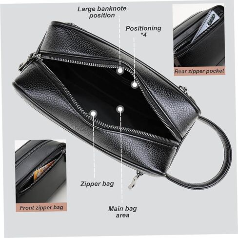 Hand Bag for Men PU Leather Mens Handbag with Handle & Coded Lock Soft Elegant Man Purse for Daily Use in Saudi Arabia