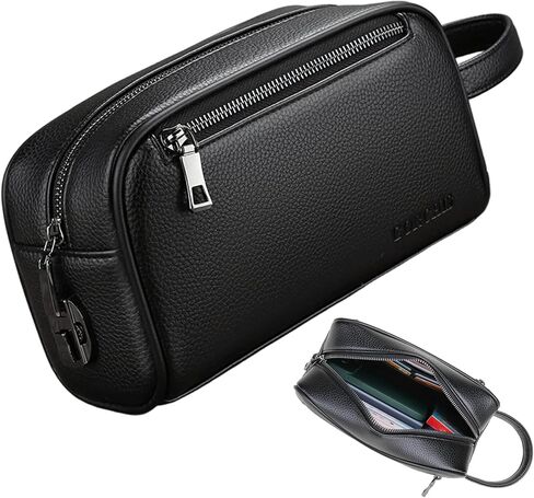 Hand Bag for Men PU Leather Mens Handbag with Handle & Coded Lock Soft Elegant Man Purse for Daily Use in Saudi Arabia