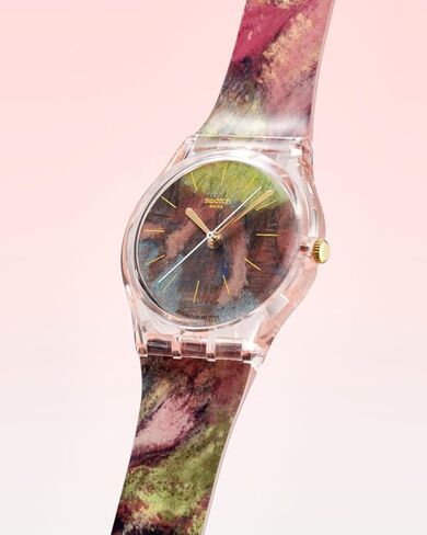 Swatch Gent Unisex Casual Watch Bio-sourced Pink Quartz Water Resistant DEGAS'S Dancers in Saudi Arabia