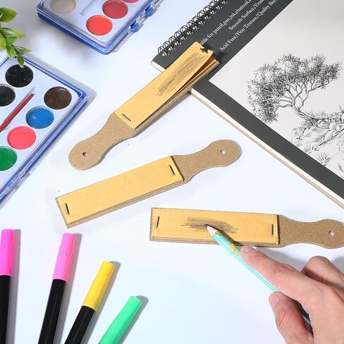 3 Pcs Sandpaper Sharpener, 6.3 x 1.18 Inch Sketch Pencil Sharpener Charcoal Pencil Art Drawing Tools for Artist Sketch Beginner (10 Sheets/Pcs) in Saudi Arabia