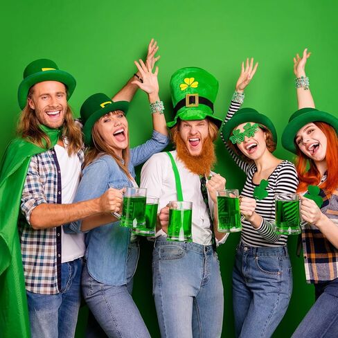 7 Pcs St Patricks Day Bead Heishi Bracelets Irish Stackable Shamrock Bracelets for St. Patrick's Day Decorations Lucky Green Gold Stretch Jewelry Set for Women in Saudi Arabia