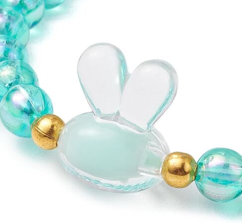 Easter Bracelet Rabbit Bunny Charm Wristlet Cute Rabbit Chick Egg Beaded Stretchable Bracelet for Women Easter Bunny Jewelry Holiday Party Gift in Saudi Arabia
