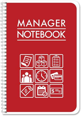 BookFactory Manager Notebook Manager's Log Book Planner Management Logbook, Wire-O 100 Pages 6" x 9" (Made in USA) in Saudi Arabia