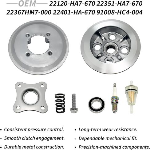 Clutch Kit & Inner Hub & Outer Pressure Plate For Honda FourTrax 300 TRX300 TRX300FW 1988-2000 FourTrax 350 TRX350 1986-1987 FourTrax Foreman 350 TRX350D 1987-1989 22120-HA7-670 22351-HA7-670 in Saudi Arabia