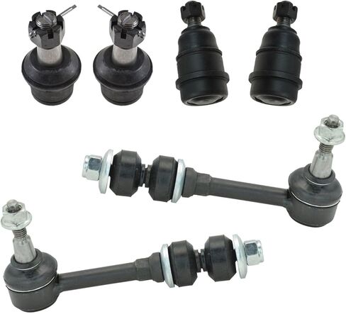 طقم تعليق TRQ مكون من 6 قطع، مفاصل كروية علوية وسفلية، وصلات شريطية لكورفيت XLR in Kuwait