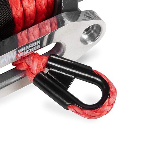 Warrior Winches Samurai 9500 Short Drum lbs ونش كهربائي 12V مع حبل صناعي - ونش كهربائي قوي للشاحنات - سعة تحميل 9500 رطل - جهاز تحكم عن بعد لاسلكي متضمن in Kuwait