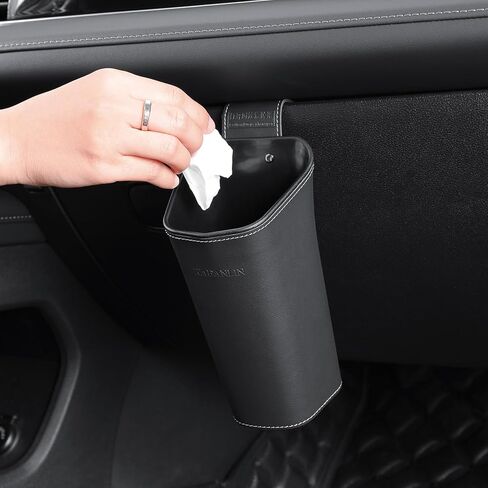 حامل أكواب سلة مهملات السيارة، المقعد الخلفي، المقعد الخلفي الأمامي، الباب، وحدة التحكم المركزية، مسند الذراع، صندوق قفازات الركاب، سلة المهملات، صندوق قمامة لطيف أسود صغير، حامل مظلة (شكل كوب) in Kuwait