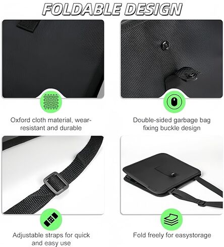 Foldable Hanging Car Trash Can, Large Capacity Waterproof Bag, Leakproof Storage Organizer with Handle, for Auto Interior, Travel, Camping in Saudi Arabia