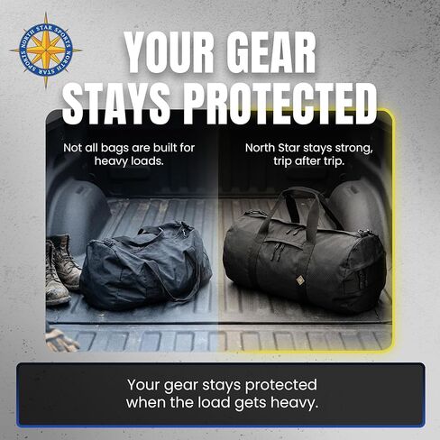 حقائب دفل للسفر من Diamond Ripstop مع جيوب، متينة للغاية ومقاومة للتمزق، خياطة معززة، مقاومة للطقس، حقيبة دفل قابلة للطي للسفر (14 بوصة × 30 بوصة، 75 لتر، أسود) in Kuwait