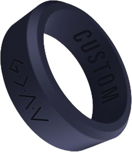 Personalized God is Greater than the High and Lows Rings Beveled Silicone Ring, Bible Verse Band in Saudi Arabia