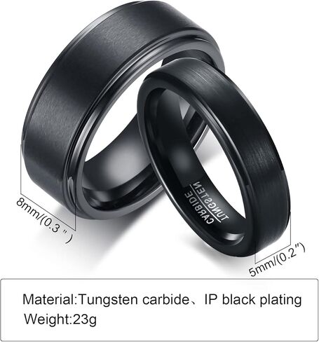 Personalized Couple Rings for him Her,Custom Engrave Name Stainless Steel/Tungsten His and Her Matching Promise Wedding Ring Set for Men Women bf gf, Customized Gifts for Valentine's Day in Saudi Arabia