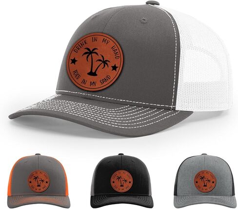 Drink in my Hand Toes in the Sand, Beach, Vacation Quotes Sayings Palm Trees, Summer Sayings Hat in Kuwait