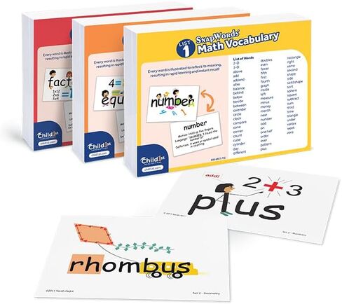 مجموعة مفردات الرياضيات SnapWords® - بطاقات مفردات الرياضيات متعددة الحواس للتعلم في الفصل الدراسي والمنزل | اللغة الإنجليزية كلغة ثانية (ESL)، وتعلم اللغة الإنجليزية (ELL) والمتعلمين المتنوعين in Kuwait