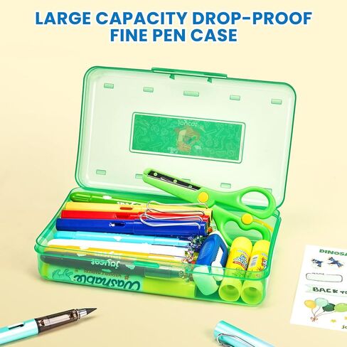 46-Piece Washable Back to School Supplies Gift Kit for Kids-Dinosaur Essential First Day Gift Set for Kindergarten & Elementary, Art Supplies & Refillable Tools, Ideal Kids Stationery Set for Boys. in Saudi Arabia