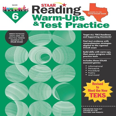 STAAR Reading Warm-Ups & Test Practice I For Children in Grade 6 I All-Inclusive Workbook for STAAR Prep I Mini-Lessons, Practice Pages, Assessments, & Practice Tests in Saudi Arabia