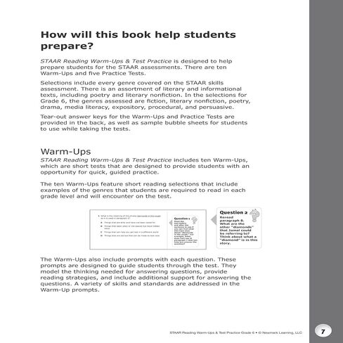 STAAR Reading Warm-Ups & Test Practice I For Children in Grade 6 I All-Inclusive Workbook for STAAR Prep I Mini-Lessons, Practice Pages, Assessments, & Practice Tests in Saudi Arabia