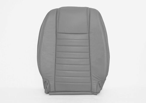 Richmond Auto Upholstery - Driver Lean Back Compatible with 2005-2009 Ford Mustang GT, Light Graphite, Replacement Leather Seat Cover - Medium Parchment in Saudi Arabia