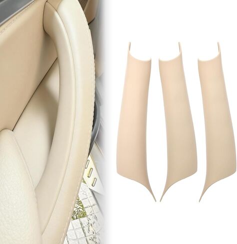 3PCS Interior Door Pull Handle Cover Trim for BMW X5 E70 (2008–2013) X6 E71 (2008–2014),Non-Sticky,No-Dismantle Install Left & Right, Black in Saudi Arabia