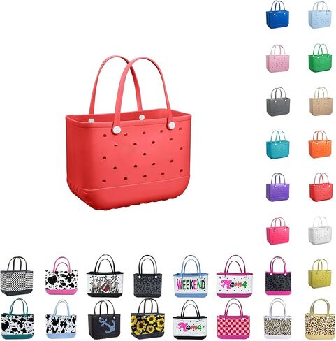 EVA Waterproof Beach Tote Bag - Washable Rubber Bag for Beach Pool Boat Sports Travel in Saudi Arabia