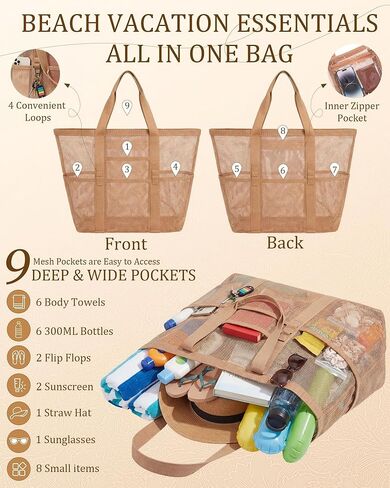 2 Pcs Mesh Beach Bag Straw Clutch Handbag for Women Travel Tote Set Purse with Pouch Beach Bag with Handwoven Clutch for Summer Vacation Cruise Travel in Saudi Arabia