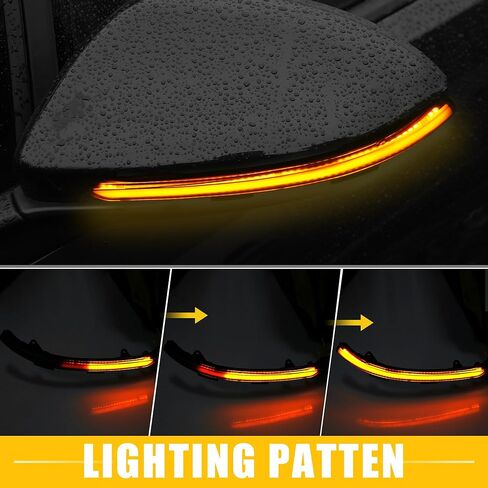 Side Mirror Marker Light Turn Signals Lights 5GD949101 for VW Golf 7 2012-2018 Plastic Black in Saudi Arabia