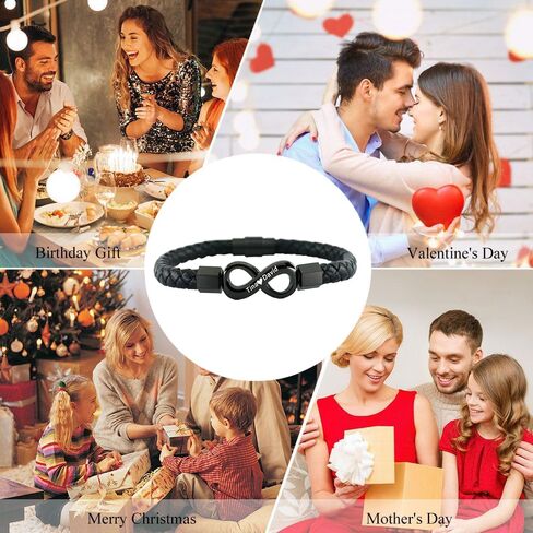 Personalized Name,Spanish Card,To My Man, From Wife & Girlfriend, Stainless Steel Braided Bracelet for Men, for Birthday, Anniversary,Father's Day,Valentine's Day,Christmas Gifts in Kuwait