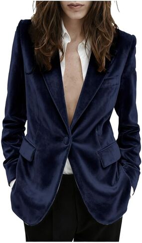 سترة نسائية مخملية بقصة ضيقة وسترة دافئة بزر واحد لفصل الشتاء وحفلات الزفاف وحفلات الزفاف سترة نسائية دافئة in Kuwait