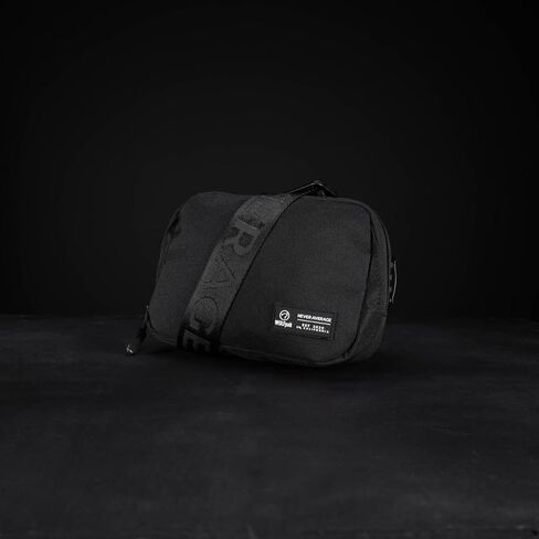 WOLFpak 1.5L Travel Crossbody Fanny Pack (Alpha Black) | Waterproof Gym, Hiking & Running Bag W/Hidden Pocket & Adjustable Strap in Saudi Arabia