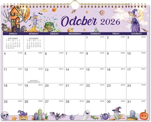 Calendar 2026-2027 - Wall Calendar 2026-2027, Jul 2026 - Dec 2027, 15" x 11.5", Large Wall Calendar 26-27, 18 Months Calendar July 26-27 with Hanging Loop, Perfect Large Calendars for Organizing in Saudi Arabia