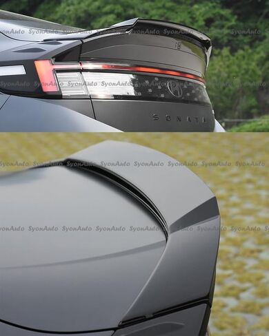 for 2023-2026 Hyundai Sonata Glossy Black V Style Rear Trunk Spoiler Wing LID in Saudi Arabia