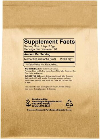 Pure Original Ingredients Bitter Melon (1lb) Traditional Supplement, Natural Extract, Non-GMO in Saudi Arabia