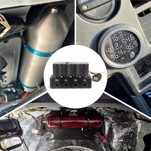 8-Way Solenoid Valve Air Ride Suspension Manifold Kit Waterproof with 9-Switch 5M Wired Remote Controller 12V 200PSI in Saudi Arabia