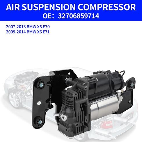 استبدال مضخة ضاغط الهواء لسيارات BMW X5 E70 X6 E71 E72 37206859714 37226785506 (E70، ضاغط + قوس + كتلة الصمام) in Kuwait