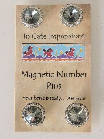 Black Diamond Magnetic Number pins Horse Show Number Magnet Rivoli Crystals in Saudi Arabia