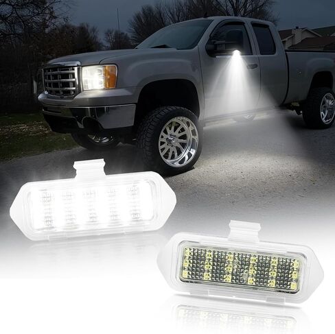 AUTOONE LED Marker Puddle Mirror Lights for Chevy Silverado 1500 Classic Avalanche 1500 2500, GMC Sierra 1500 Classic, Yukon XL 1500 2500, Cadillac Escalade/Escalade ESV EXT, 6500K Cool White, 2PCS in Saudi Arabia