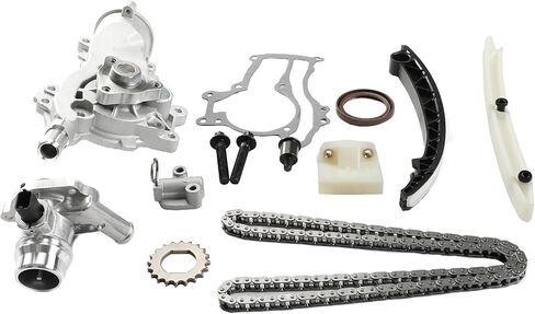 Timing Chain Kit with Water Pump & Thermostat Camshaft Tensioner Fit For Chevrolet Sonic Trax Cruze Volt Cadillac ELR Buick Encore 1.4L 2011-2015 5591625100 55570270 55565336 AW6662 in Saudi Arabia