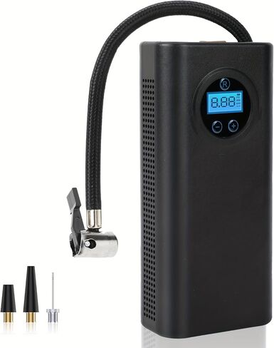 مضخة هواء محمولة لنفخ الإطارات، ضاغط هواء لاسلكي لإطارات السيارة، مضخة كهربائية للكرة والدراجة والدراجة النارية in Kuwait