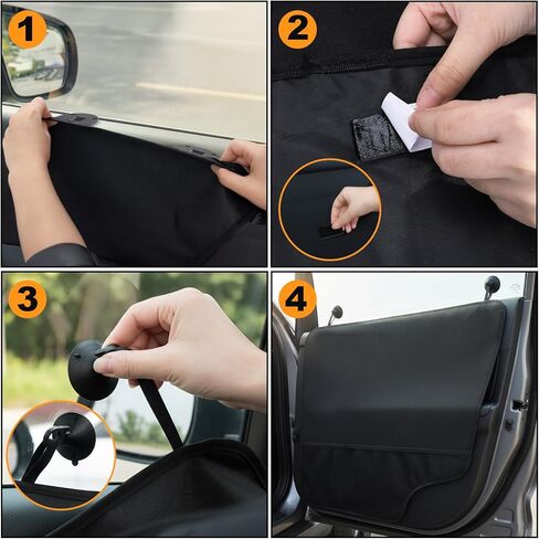 2 Pack Dog Car Door Protector, Waterproof Scratch-Resistant Vehicle Door Covers, Washable Pet Vehicle Door Guard, Secure Fit for Cars, Trucks, SUVs in Saudi Arabia