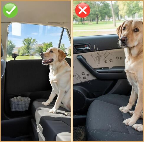 2 Pack Dog Car Door Protector, Waterproof Scratch-Resistant Vehicle Door Covers, Washable Pet Vehicle Door Guard, Secure Fit for Cars, Trucks, SUVs in Saudi Arabia