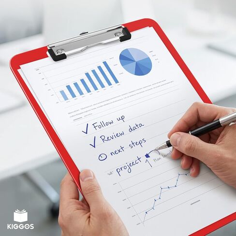 Red Plastic Clipboard 12.5" x 9" Durable Lightweight Clip Board with Low-Profile Metal Clip Holds 100 Sheets Acrylic Heavy Duty Clipboards for Classroom Office Teachers Students Home Truckers in Kuwait