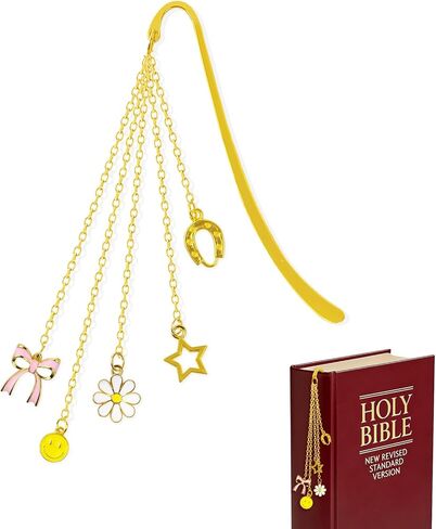 علامات الكتاب المقدس، مع 5 قلادات رائعة، هدايا المناولة الأولى للفتيات - هدايا مضحكة لمحبي الكتاب المقدس الإناث متوافقة مع كتب مختلفة (صليب) in Kuwait