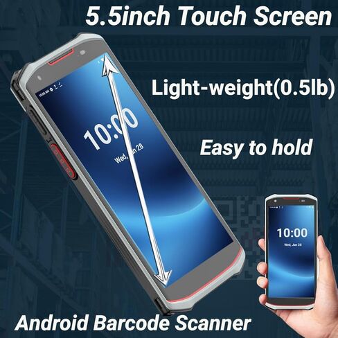 ماسح الباركود Android 4+64GB المدمج في 1D/2D/QR ماسح الباركود 4G اللاسلكي المحمول الكمبيوتر المساعد الشخصي الرقمي المخزون الماسح الضوئي للمستودعات والخدمات اللوجستية in Kuwait