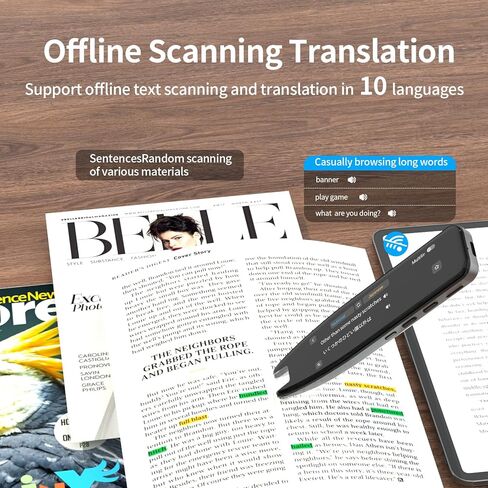 قلم مترجم، قلم قارئ المسح الضوئي، أداة مساعدة وجهاز مترجم اللغة، عسر القراءة، متعلمي اللغة وصعوبات التعلم، بما في ذلك 142 لغة (رمادي) in Kuwait