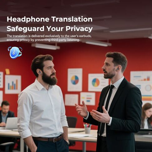 سماعات أذن NE40 AI للترجمة في الوقت الفعلي، سماعات رأس لمترجم اللغة مع شاشة LCD تعمل باللمس Audiofonos Traductores Inglés Español تدعم 140 لغة لأعمال السفر in Kuwait