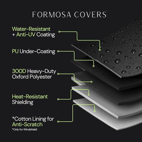Formosa Covers All-Season Motorcycle Cover – Heavy-Duty Rain and UV Protection, Heat-Resistant – Universal Fit Up to 108" – Lock-Holes, Reflective Strips – Indoor/Outdoor Bike Protection (XXL, Skull) in Kuwait