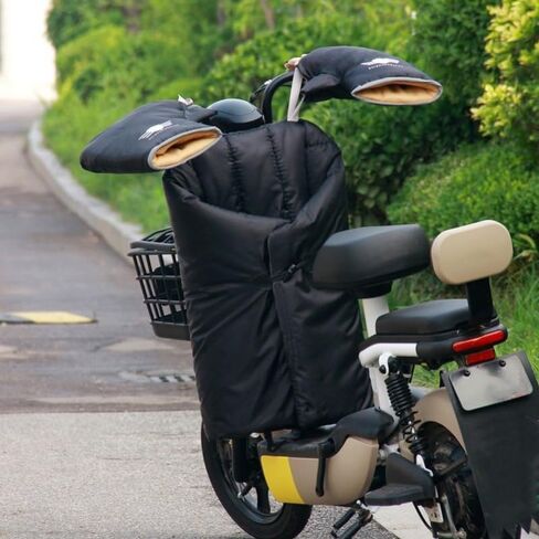 Scooter Windproof Leg Cover with Handlebar Gloves Winter Warm Motorcycle Leg Knee Lap Apron Windshield Bike Leg Hand Protector Cover Quilt for Cold Weather Outdoor in Saudi Arabia
