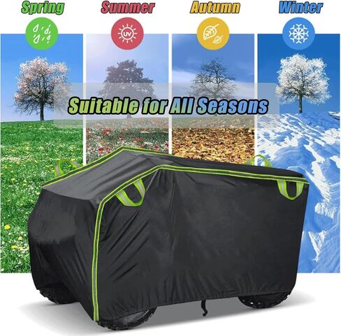 ATV Cover for Arctic Cat 500 4x4 Automatic TBX 2004-2005 2006, All-Weather Outdoor Protection Quad Cover with Reflective Strips, 4 Wheeler Quad Rain Snow and Sun Protection Cover in Saudi Arabia