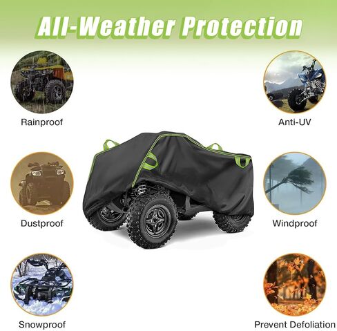 ATV Cover for Arctic Cat 500 4x4 Automatic TBX 2004-2005 2006, All-Weather Outdoor Protection Quad Cover with Reflective Strips, 4 Wheeler Quad Rain Snow and Sun Protection Cover in Saudi Arabia