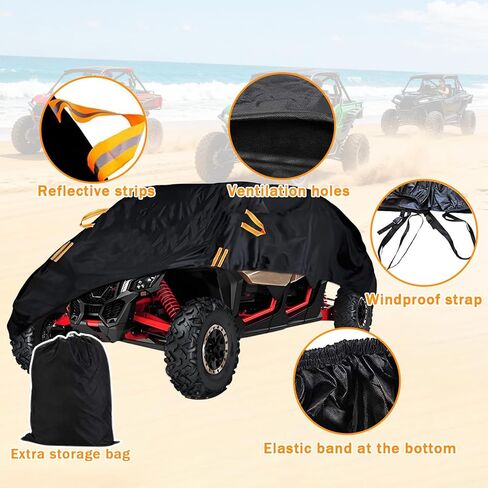 UTV Covers Heavy Duty for Can-Am Maverick R MAX (4-Seater) 2025, All-Weather 210D Oxford Protection Side by Side Cover, Water-Resistant Ripstop Outdoor Storage Covers in Saudi Arabia